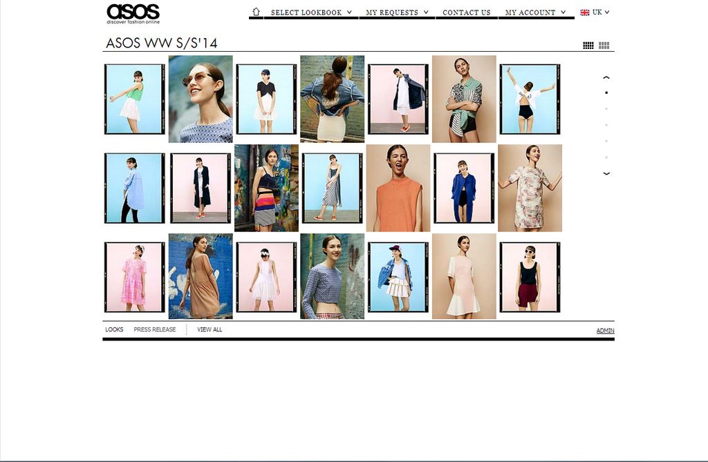 ASOS e-commerce website showing product discovery and online shopping experience