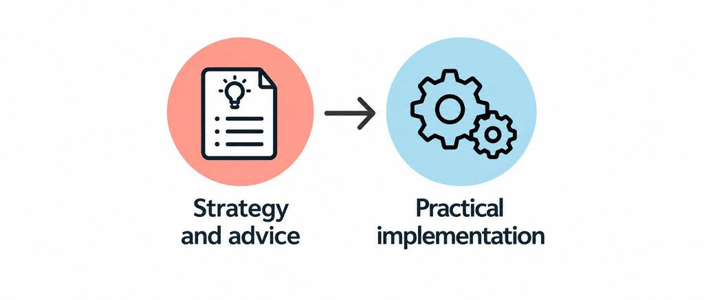 Moving from digital strategy and advice to practical implementation